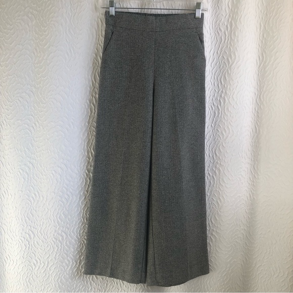 Aritzia Wilfred Dark Grey Herringbone Easy Pant High-Rise Wool Cashmere Trousers - Picture 5 of 15